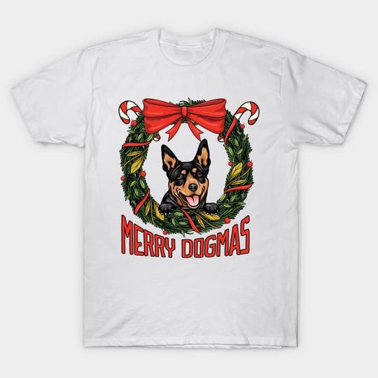 Discover Merry Dogmas Christmas Kelpie Dog Owner - Kelpie - T-Shirt