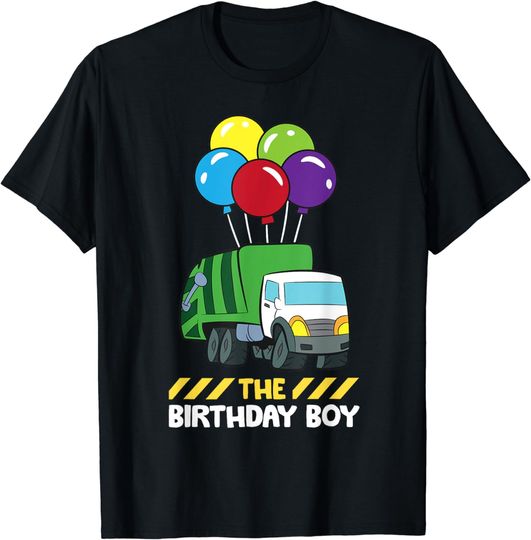 Discover The Birthday Boy Garbage Truck Birthday Party T-Shirt