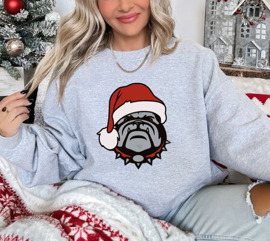 Discover Bulldog Santa shirt,  Get Yours for the Holidays