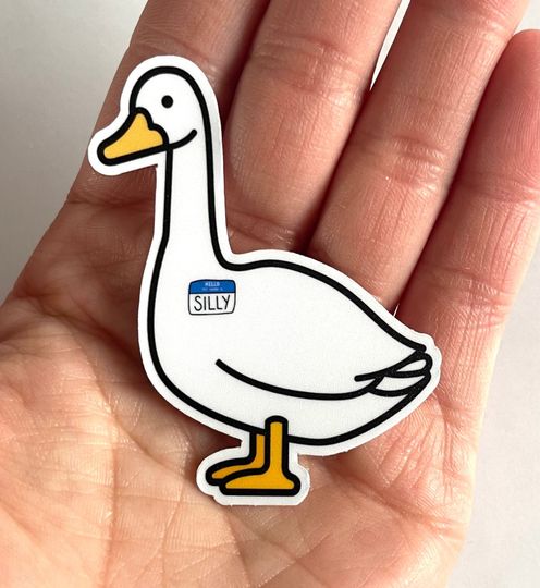 Discover Silly Goose Matte Vinyl Sticker Funny Stickers
