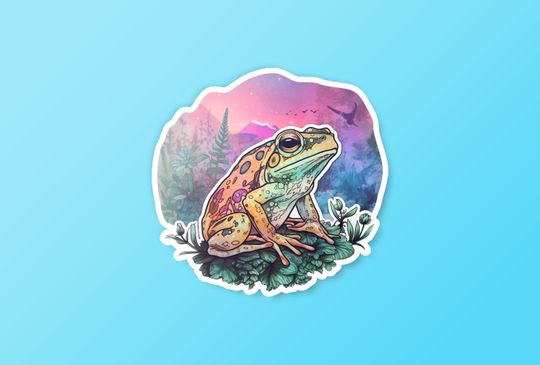 Discover Trippy Frog Sticker