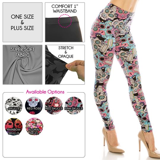 Discover Halloween / Cinco De Mayo Skull Leggings