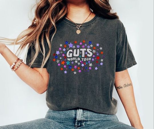 Discover Olivia Rodrigo Guts Tour T-Shirt, Guts Tour Tee