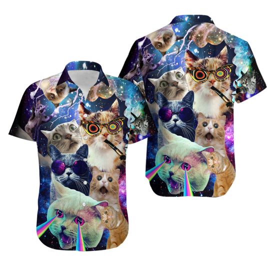 Discover Cat The Battle Flying Cat Hawaiian Shirt
