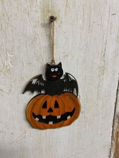 Discover Boo Pumpkin Wooden Ornaments, Halloween Decor