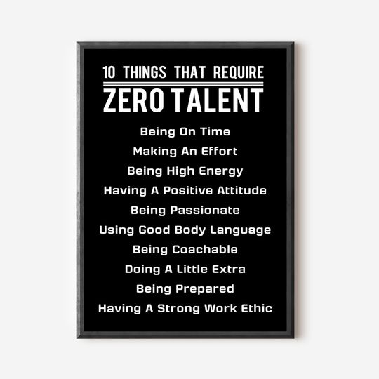 Discover 10 Things That Require Zero Talent Poster