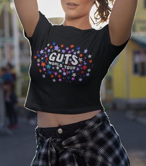 Discover Olivia Rodrigo Guts Tour Cropped Shirt, Guts Tour Tee