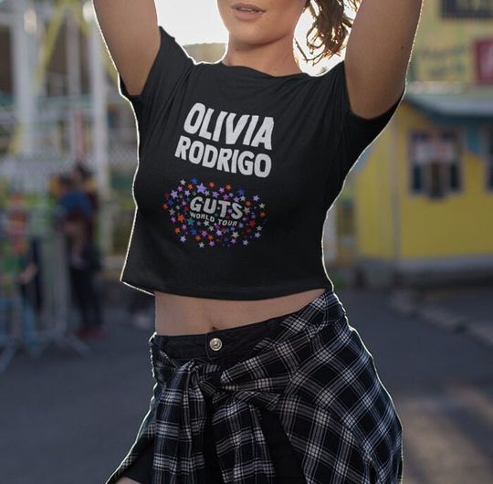 Discover Olivia Rodrigo Guts Tour Cropped Shirt, Guts Tour Olivia Rodrigo Merch