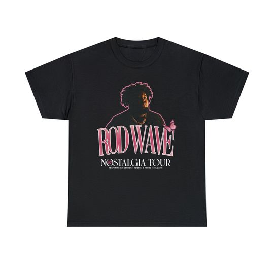 Discover Pink Rod Wave Nostalgia Tour Graphic Tee Shirt