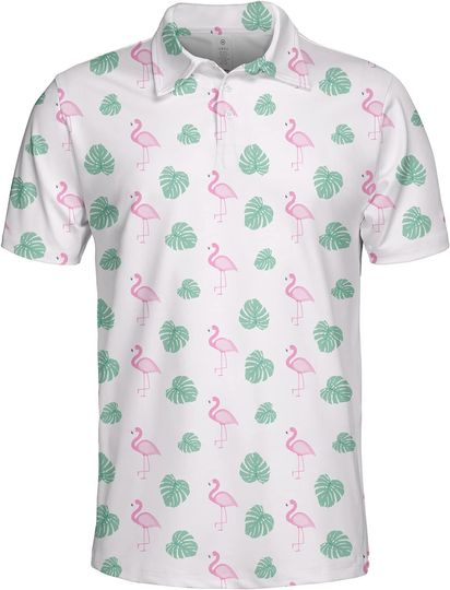 Discover Flamingo Tropical Pattern Polo Shirt