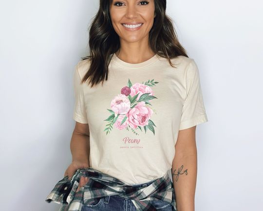 Discover Peony Flower Shirt, May Birth Flower, Peony T-shirt