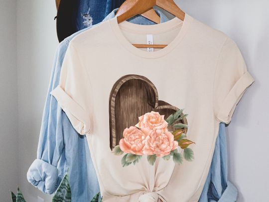 Discover Cute Peony Flower T-Shirt, Wildflower Nature shirt, Botanical Shirt