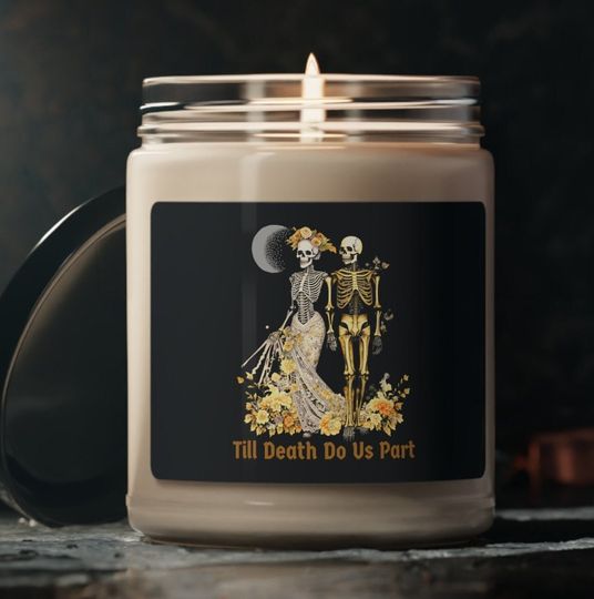 Discover Corpse Bride and Groom Skeleton Bride Candle Perfect Gift for Engagement Wedding and Halloween