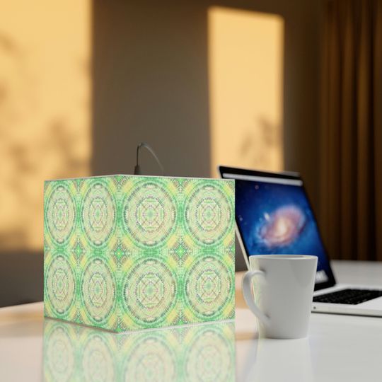 Discover Green Tie Dye Colorful Light Cube Lamp