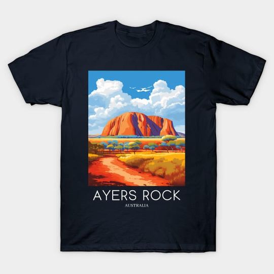 Discover A Pop Art Travel Print of Uluru / Ayers Rock - Australia - Uluru - T-Shirt