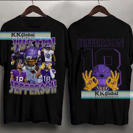 Discover Justin Jefferson Classic 2 Slides Shirt, American Football Shirt
