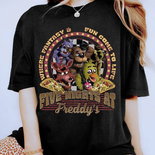 Discover Five Nights at Freddy Shirt, Freddy Fazbear Bonnie Chica Foxy Shirt, Fnaf Shirt
