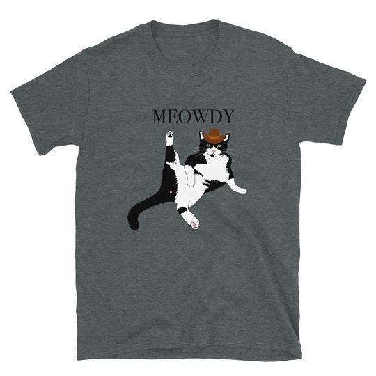 Discover Meowdy Short-Sleeve Unisex T-Shirt Funny Cowboy Cat