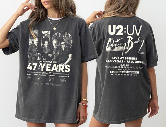 Discover U2 World Tour 2023 shirt, Thank you for memories ,U2 concert fan shirt