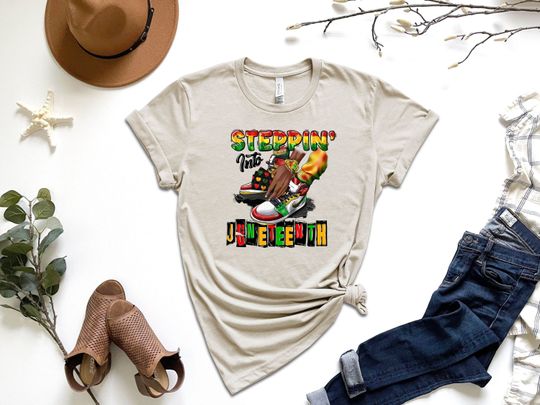 Discover Steppin' Into Juneteenth Shirt, Juneteenth Shirt, Freeish Shirt, Black History Shirt