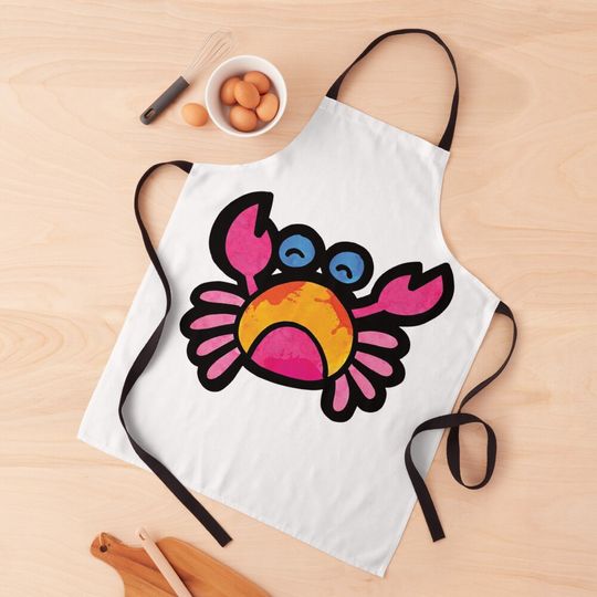 Discover Sleeping Crab Kitchen Apron