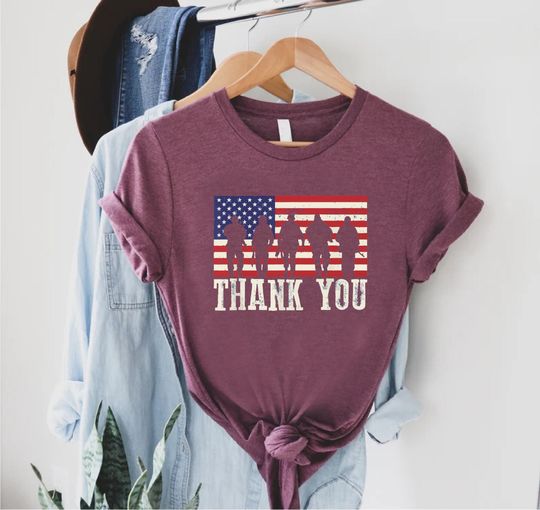 Discover Thank You Veterans Shirt,Patriotic American Flag Shirt, Veterans Day Gift