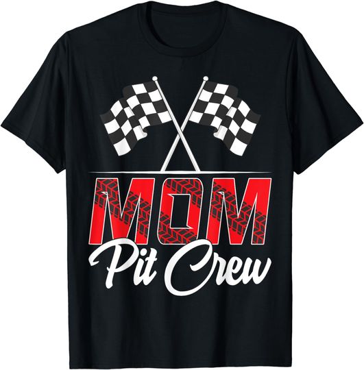 Discover Race Car Birthday Party Racing Family Mom Pit Crew T-Shirt