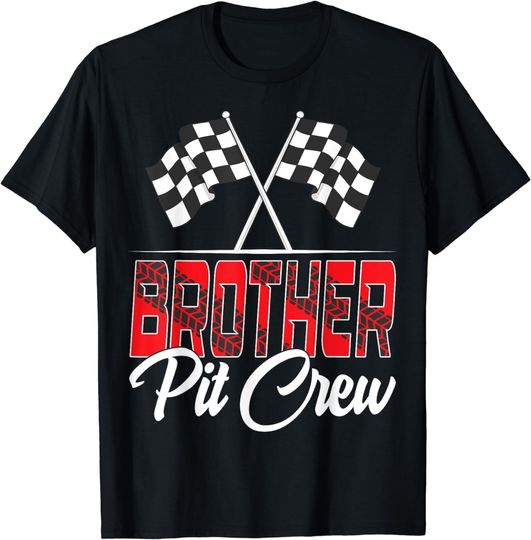 Discover Race Car Birthday Party Racing Family Brother Pit Crew T-Shirt