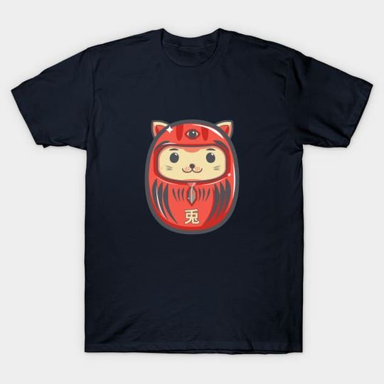 Discover Daruma Rabbit Lucky Charm Japanese - Daruma - T-Shirt