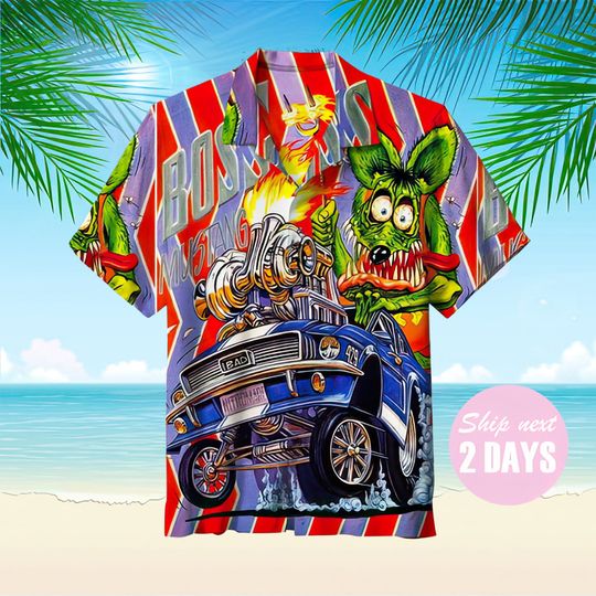 Discover Rat Fink Boss Mustang Hawaiian Shirt