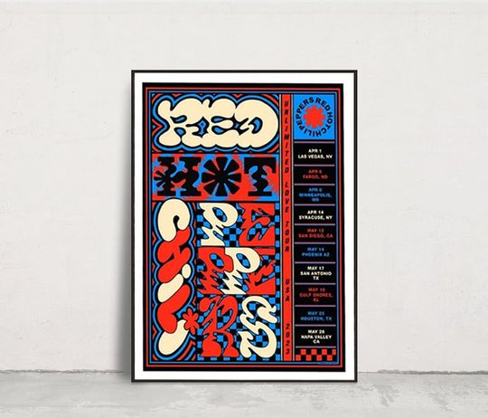 Discover Red Hot Chili Peppers Poster, Unlimited Love USA Tour Poster