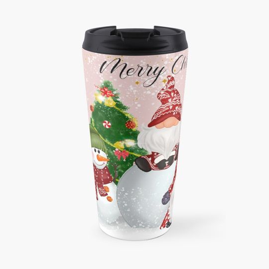Discover Christmas cute Family Gnomes Travel Coffee Mug