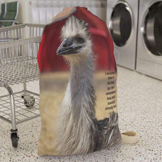 Discover Funny emu laundry bag for Australian emu lovers, college dorm students
