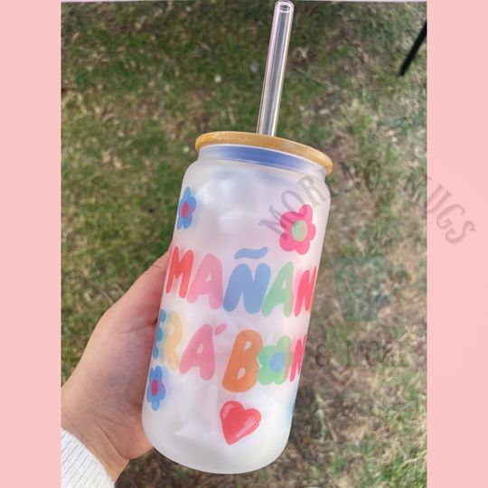 Discover Cute Can Glass Cup | Coffee Cup | Maana sera Bonito Glass| Gifts for her
