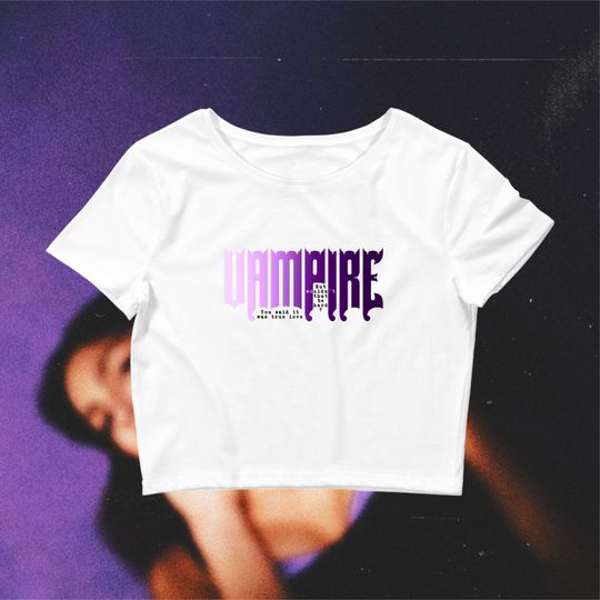 Discover Olivia Rodrigo Vampire Crop Tee