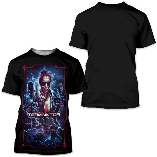 Discover Vintage Terminator Movie Poster 3D Shirt