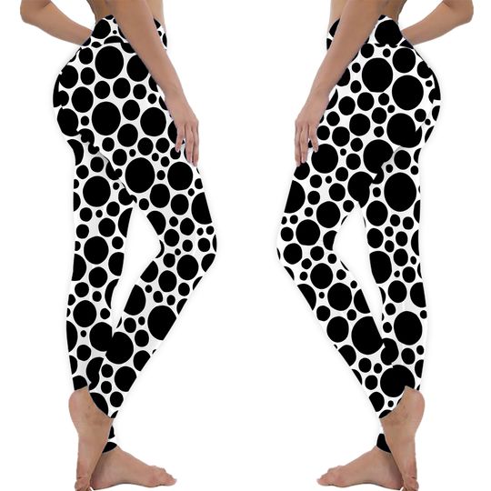 Discover Yayoi Kusama - Polka Dot Black Inspired Leggings
