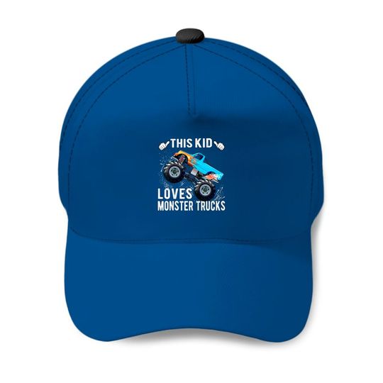 Discover Kids This Kid Loves Monster Trucks Gift Baseball Cap