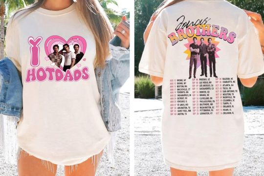 Discover Jonas Brothers Vintage Shirt for Five Albums One Night Tour 2023