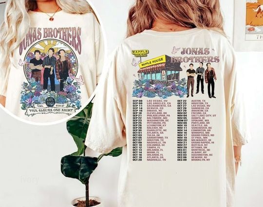 Discover Jonas Brothers Five Albums One Night Tour Shirt