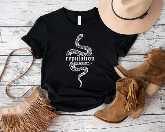 Discover Snake Reputation T-Shirt,Music Album Lover T-Shirt,Summer Concert Tee,Music Fan Lover