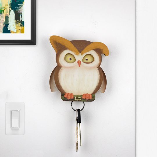 Discover Magnetic Key Holder for Wall "Rudy the Owl"