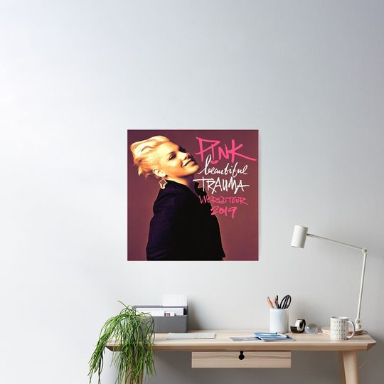 Discover world tour 2019 new pink beautiful trauma design Poster
