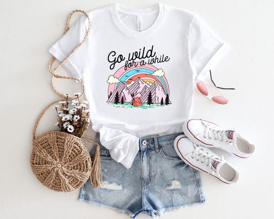 Discover Go Wild For A While Camping Shirt Mountain Adventure T Shirt