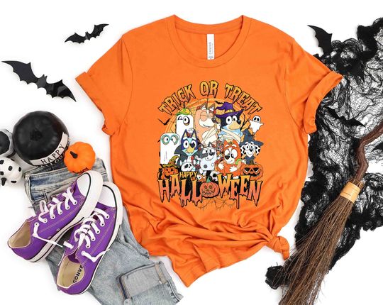 Discover Bluey Dad Trick Or Treat Shirt
