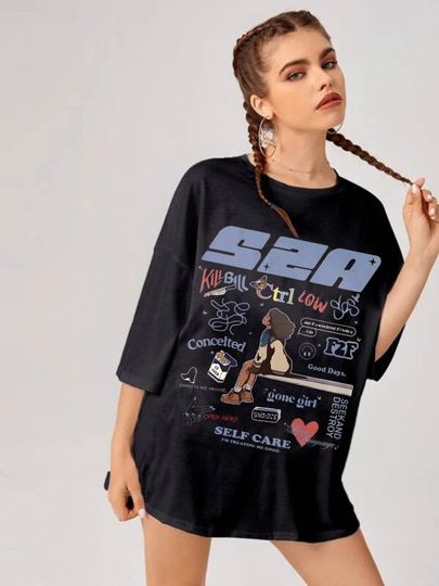 Discover Vintage Sza SOS Shirt, SOS Tour 2023 Shirt, Sza Bootleg 90s T-Shirt