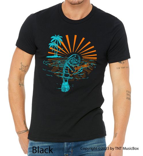 Discover Manatee Playing Ukulele , Ukulele Lovers,Musician shirt
