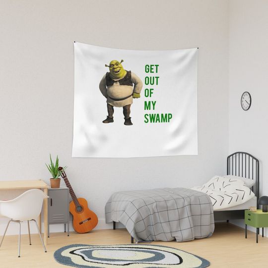 Discover Get out of my swamp Tapestry