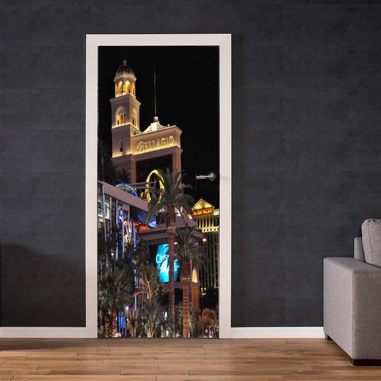 Discover Las Vegas Self-Adhesive Door Cover Sticker