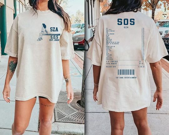 Discover SZA Sos Shirt, SZA Tour 2023 Shirt, Sos Album, Music RnB Singer Rapper